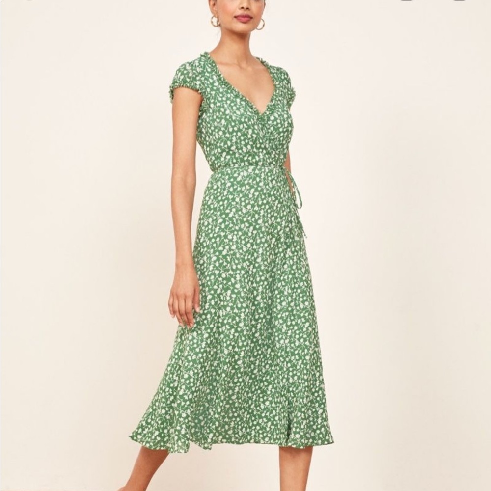 Reformation Gwenyth Floral Wrap Dress